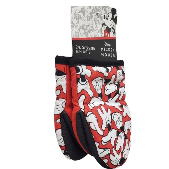 Disney Mickey Mouse 2pc oversized mini Oven Mitts 5.5” x 7” NEW - Picture 4 of 5